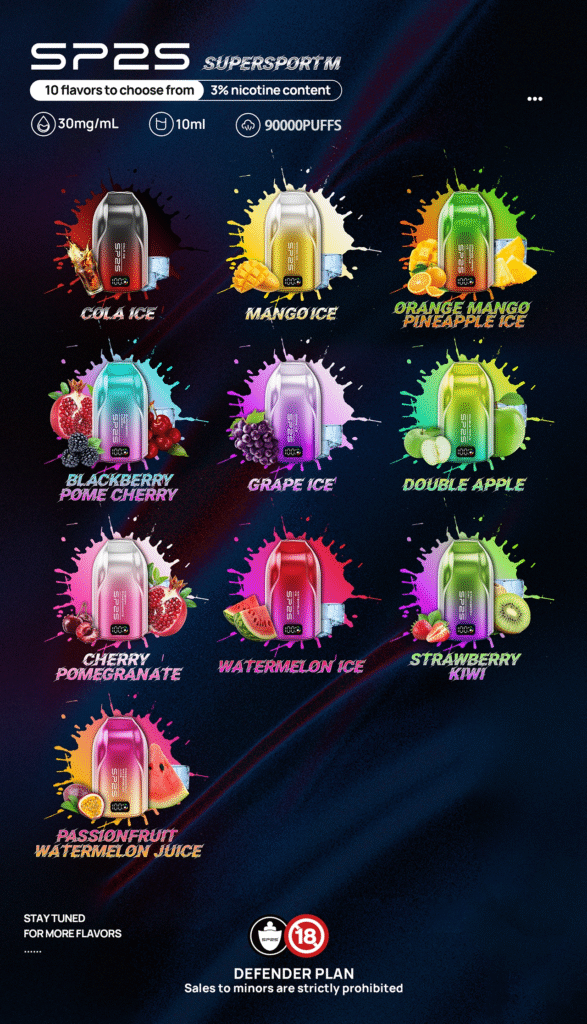 SP2S 9000口一次性電子煙|續航持久・口感飽滿(澳洲版)-1 SP2S 9000口一次性電子煙|續航持久・口感飽滿(澳洲版)-1